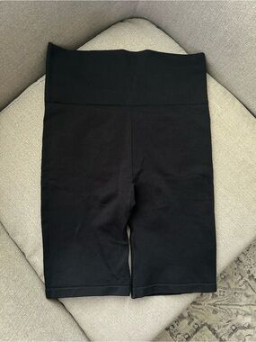 High-Waist Black Bike Shorts - Women